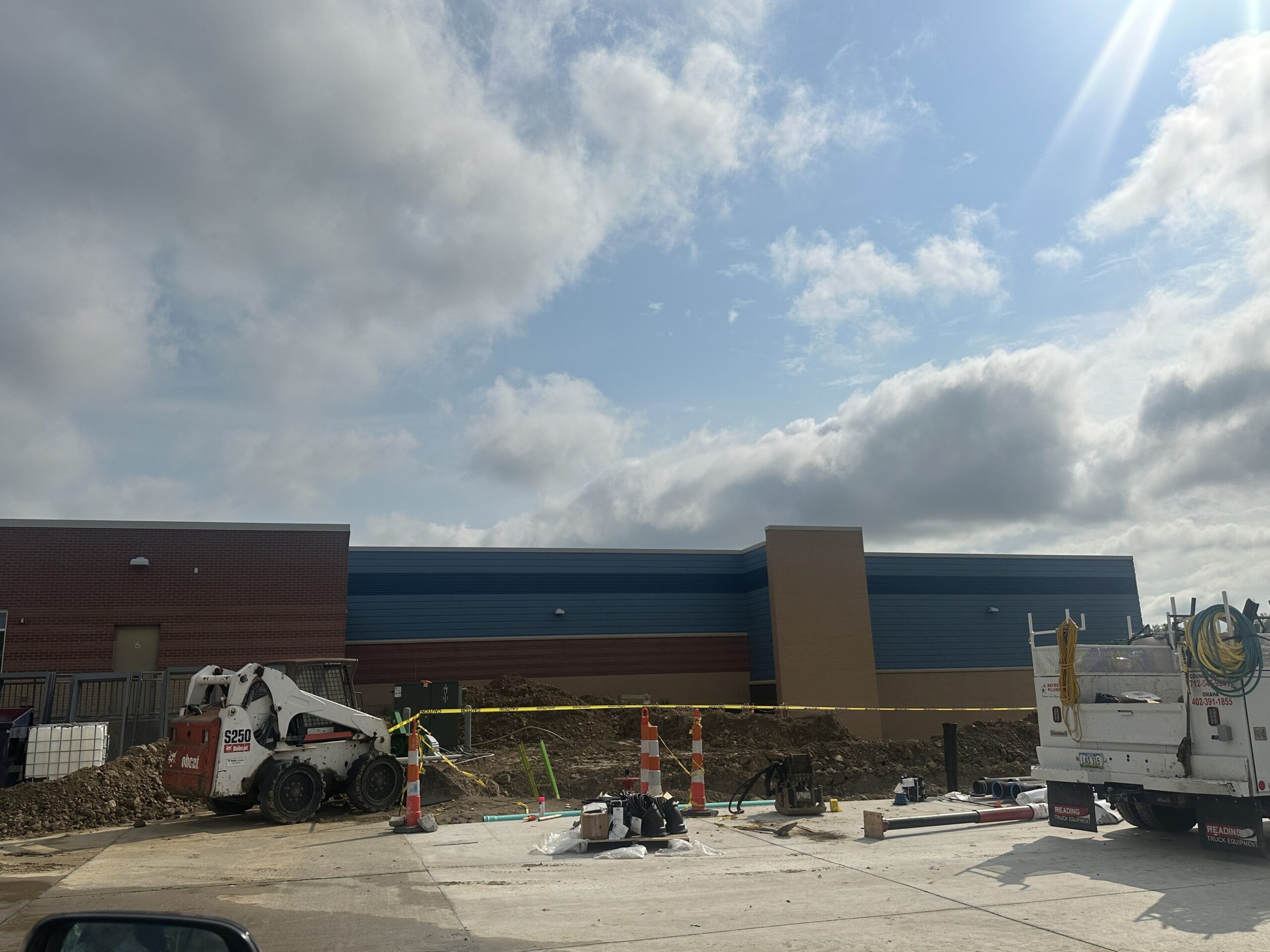 Footings of addition on west side of EVVMS